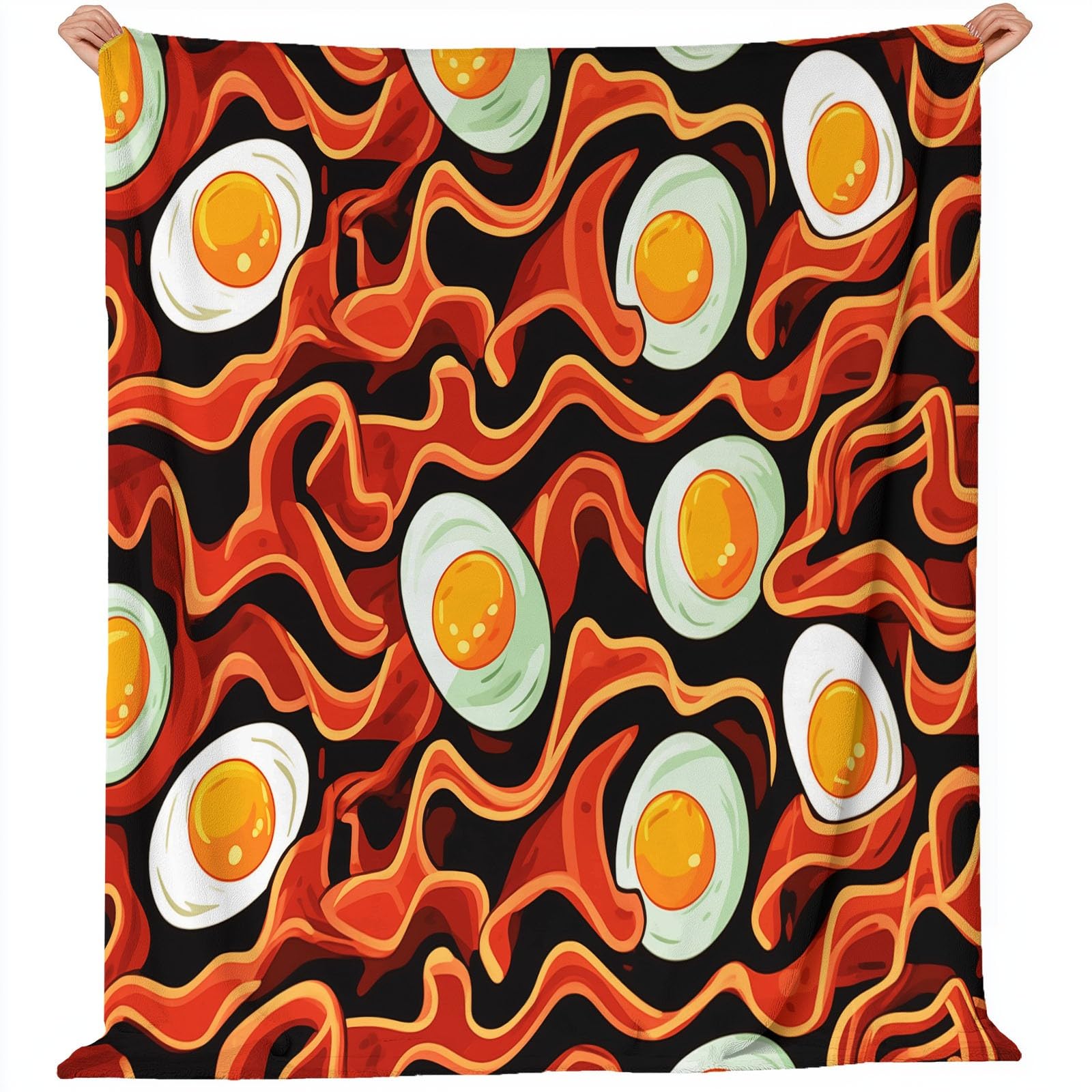 Couverture douillette œufs au bacon chaude et moelleuse