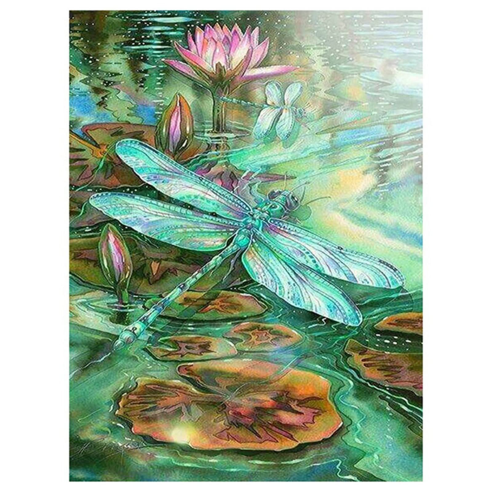 Boîte à Bijoux Peinture Diamant 5D Forme Libellule - DIY Avec Diamants - Taille 17,3x12,5x4 Cm - Pour Adultes Et Enfants