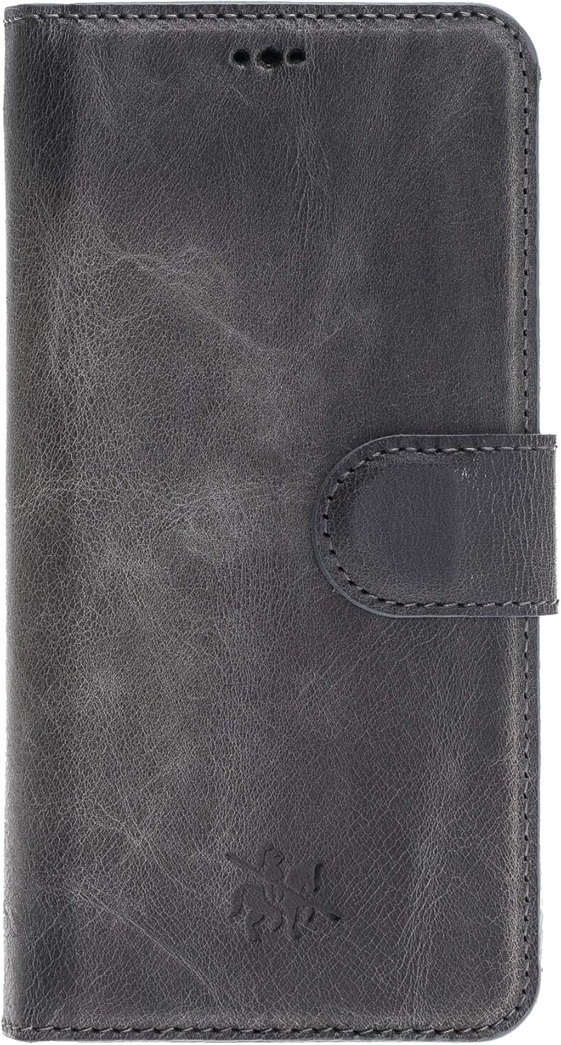 Black Friday - 80% OFF Venito Florence Leather Wallet Phone Case Compatible with Samsung Galaxy S10e - Extra Secure with RFID Blocking - Detachable Phone Wallet - Faded Gray