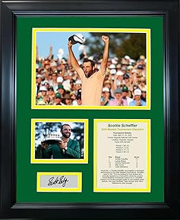 HOFSM.COM Hall of Fame Sports Memorabilia Framed Scottie Scheffler 2024 Masters Tournament Champion Augusta National PGA T...