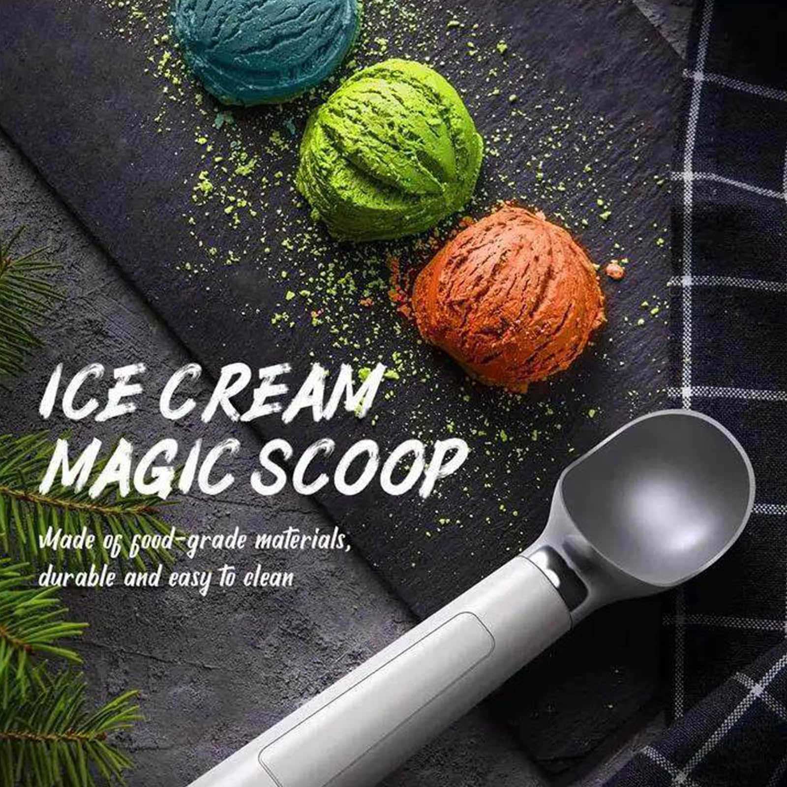 Cuillère à glace chauffante, cuillère électrique avec écran LED, chauffage portable jusqu'à 70 °C, étanche IP67, rechargeable par USB pour un usage domestique et professionnel
