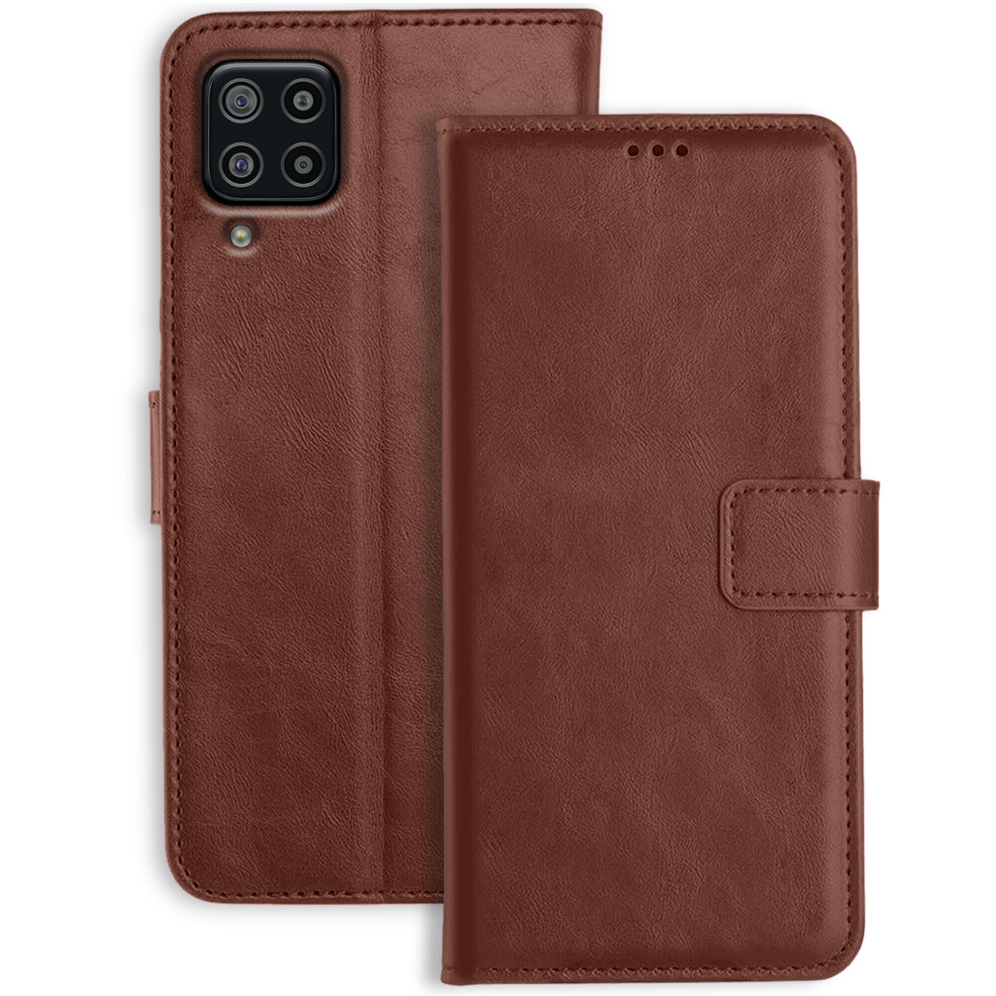 Orosky Samsung F22 4G Flip Cover | Leather Finish | Inside Pockets & Stand | Shockproof Wallet Style Magnetic Closure Back Cover Case for Samsung F22 4G (Brown) (B09SBJ2ZKZ) Amazon Price History, Amazon Price Tracker