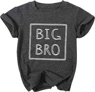 Big Brother T-Shirt Toddler Baby Boys Promoted to Big Bro Shirt Big Brother Announcement Tshirt Cotton Short Sleeve Tee Tops