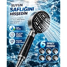 6 Sprey Modlu Filtreli Du  Ba l  B y k Su Paneli Silikon Nozullu Modern Tasar m