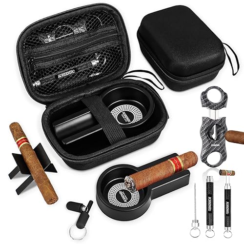 Multifunctional Cigar Accessories, 5-in-1 Kit - V Cigar Cutter, Cigar