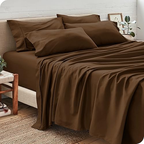 Miniatura 10 de Juego de sábanas de 800 hilos, 4 piezas, color gris oscuro, 100% algodón, para cama tamaño matrimonial, de una sola capa, hilo de algodón peinado