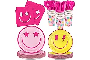 Durony Smiley Face Party Kit: Cheer for Your 30 Guests