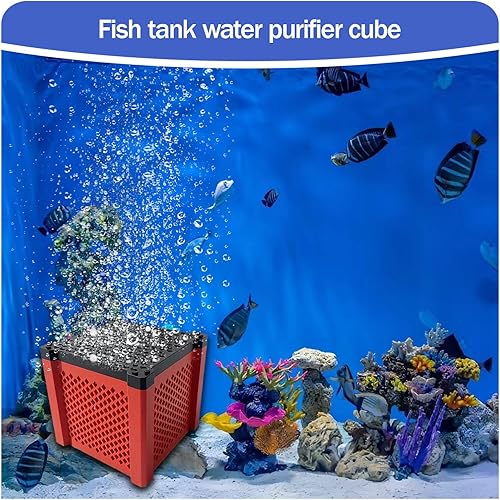 2 PCS 2025 New Pure Cube Water Trough Filter 2.0, Eco-Aquarium with Honeycomb Charcoal, Super Strong Filtration Activated Carbon Filter Media for Fish Tanks, Horse Troughs, Ponds & Livestock Tanks
