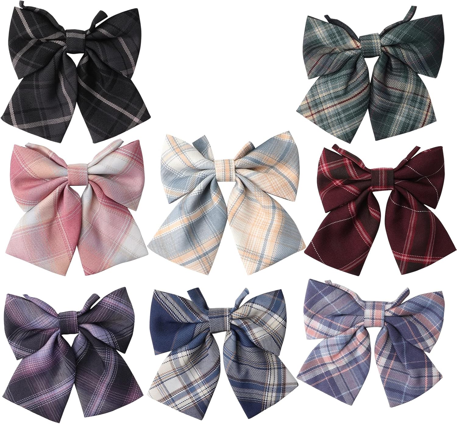Uniform Adjustable Pre-Tied Zipper Ties For kids boys girls 8 pcs Gowns Neck Neckties School Men's Pretied Ties Set