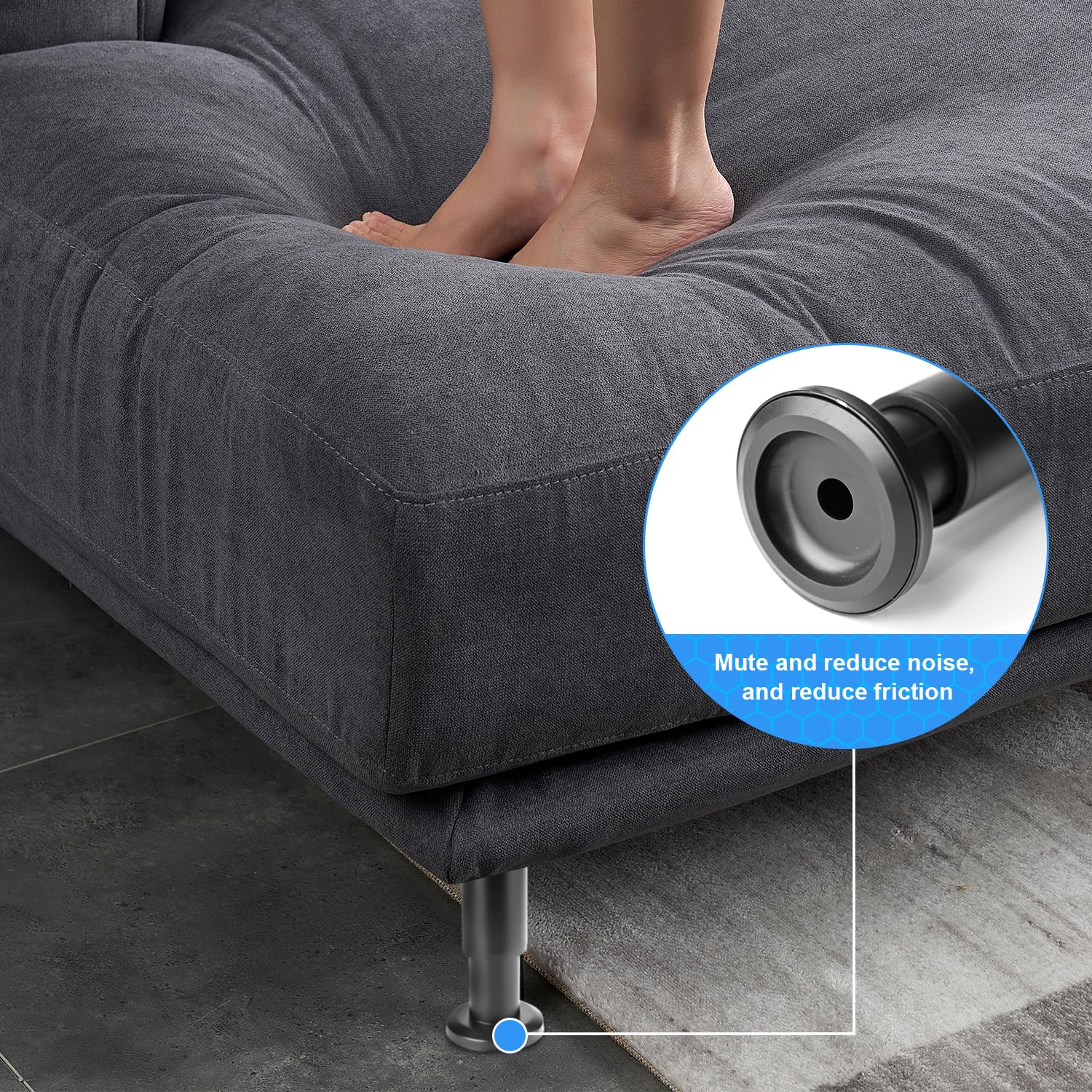 20 PZ PIEDI Livellabili Regolabili Con Base Filettata A Vite Per Tavolo E Scrivania EUR 17,07 - Foto 4