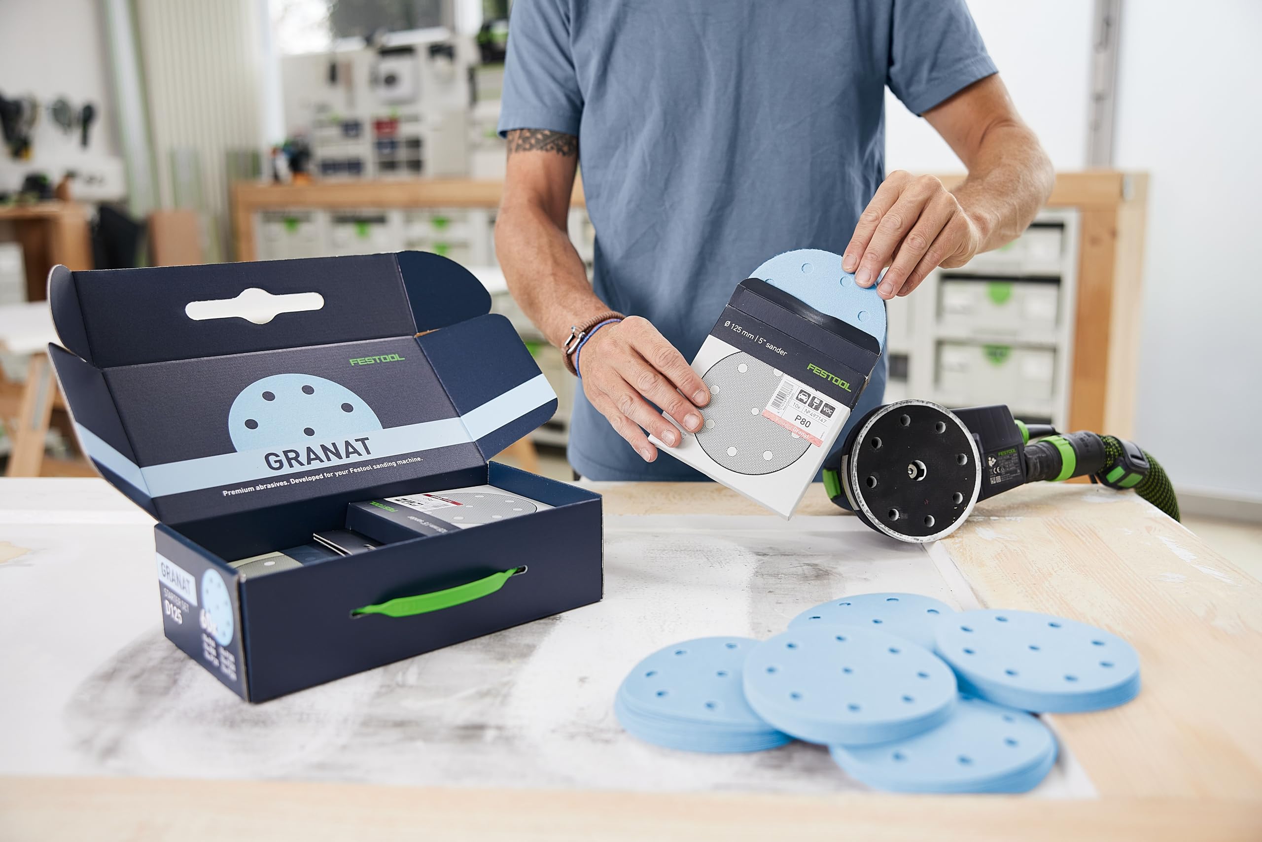 Festool Abrasivos Granate D125 GR-Set
