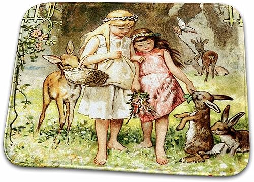 Dish Drying Mat - Vogel  Snow White and Rose Red VintageChest  Fairy Tales