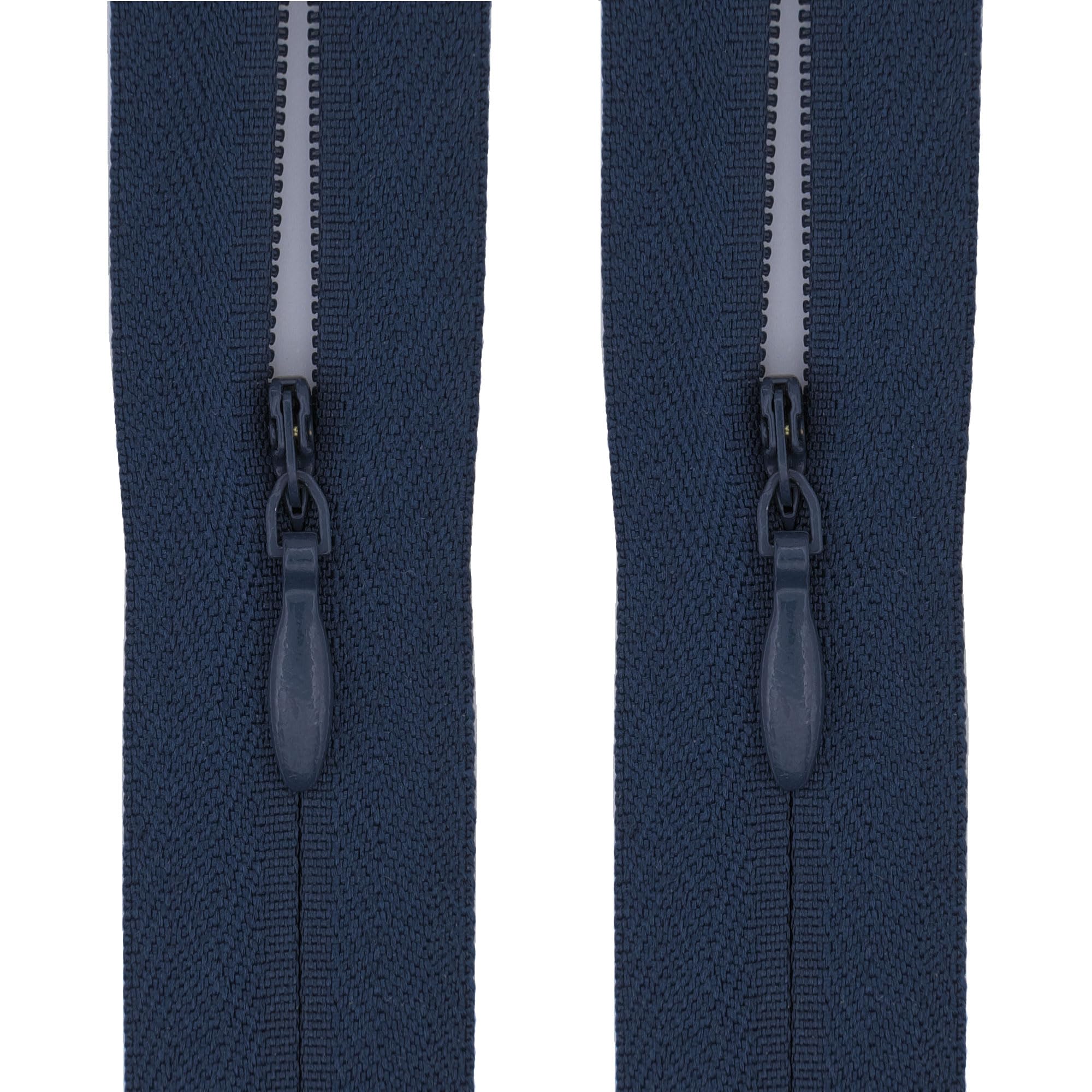 #3 Invisible Zips, 2 Pack, 22 Inch, Muted Dark Navy Blue