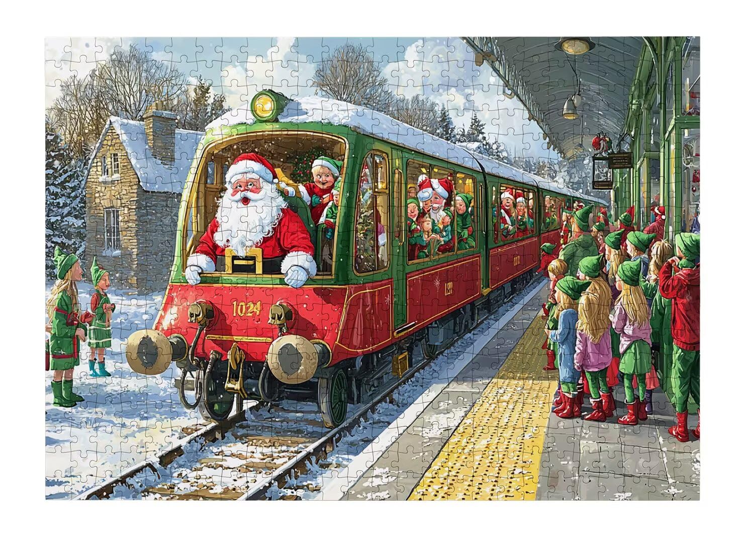 1500 sztuk puzzli dla dorosłych, puzzle świąteczne, wystrój domu -4443