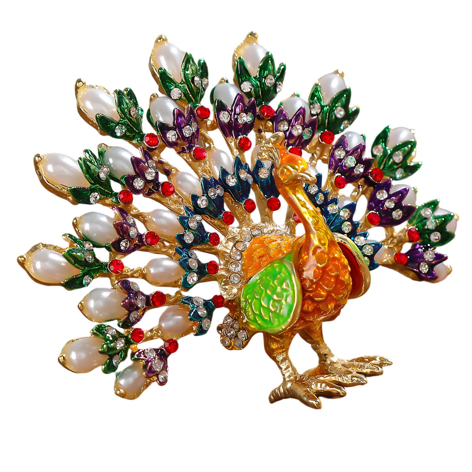 Necklace and Earring Box Zinc Alloy Bird Holder, Decorative Trinket Storage for Vanity Display, Tabletop Decor, and Home Use Figurine Jewelry Box Decorative Trinket Tabletop Jewelry Organizer Vanity