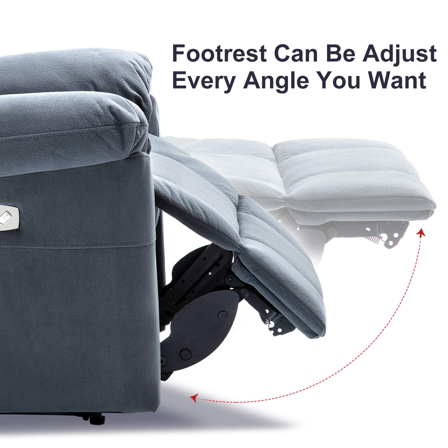 Bonzy Home Power Recliner Chair Headrest & Lumbar Support Adjustable