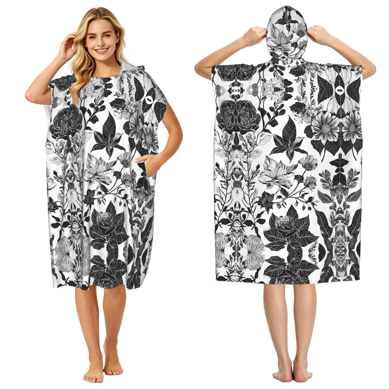 Poncho d'été léger pour le surf et le bain des adultes actifs