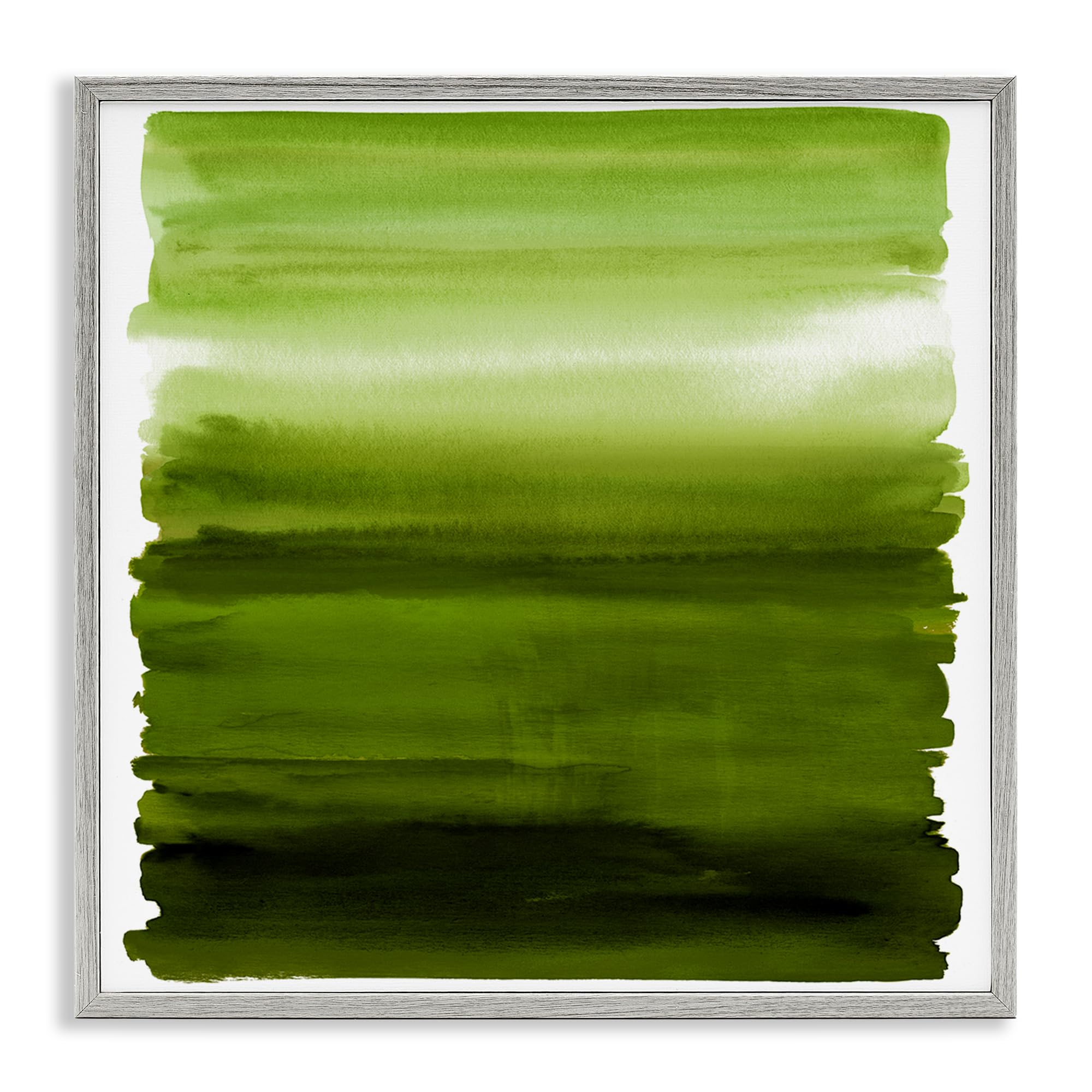 Stupell Industries Farmhouse Gray (Textured) 'Earthy Green Ombre'| Framed Giclee Art