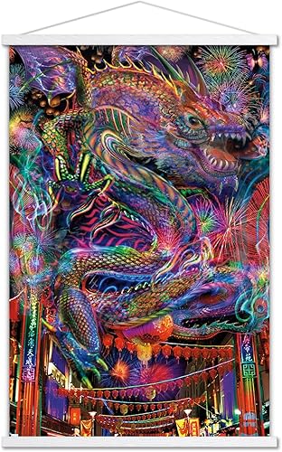 Trends International Jumbie - Dragon Wall Poster with Magnetic Frame