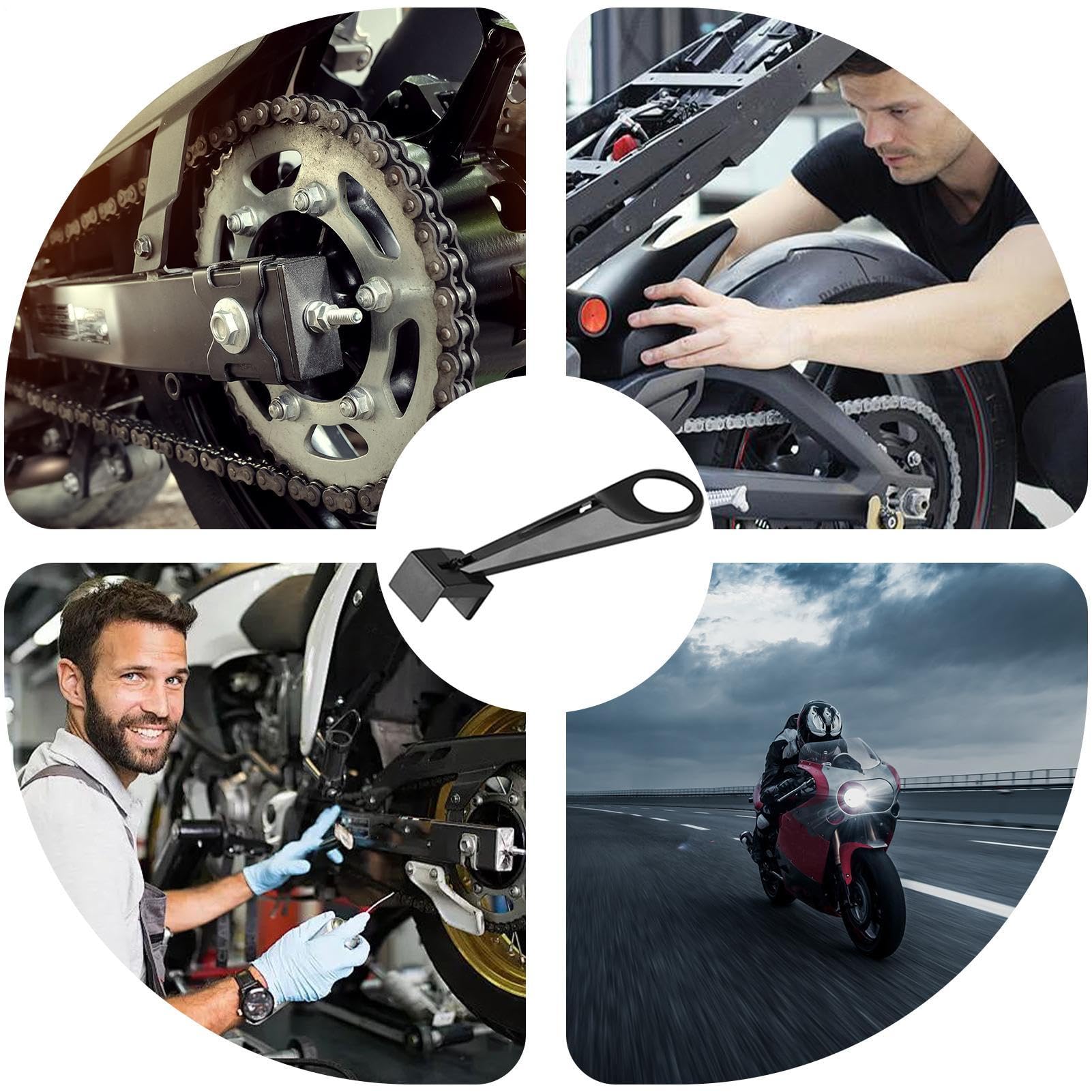 Ręczny środek do czyszczenia łańcucha, przenośne narzędzie motocyklowe, 4-częściowy zestaw ze szczotką do olejowania, solidne akrylowe urządzenie mycia, ergonomiczne akcesorium garażu, aplikator