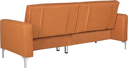 Miniatura 8 de Safavieh Livingston Collection Soho - Sofá cama plegable copetudo naranja
