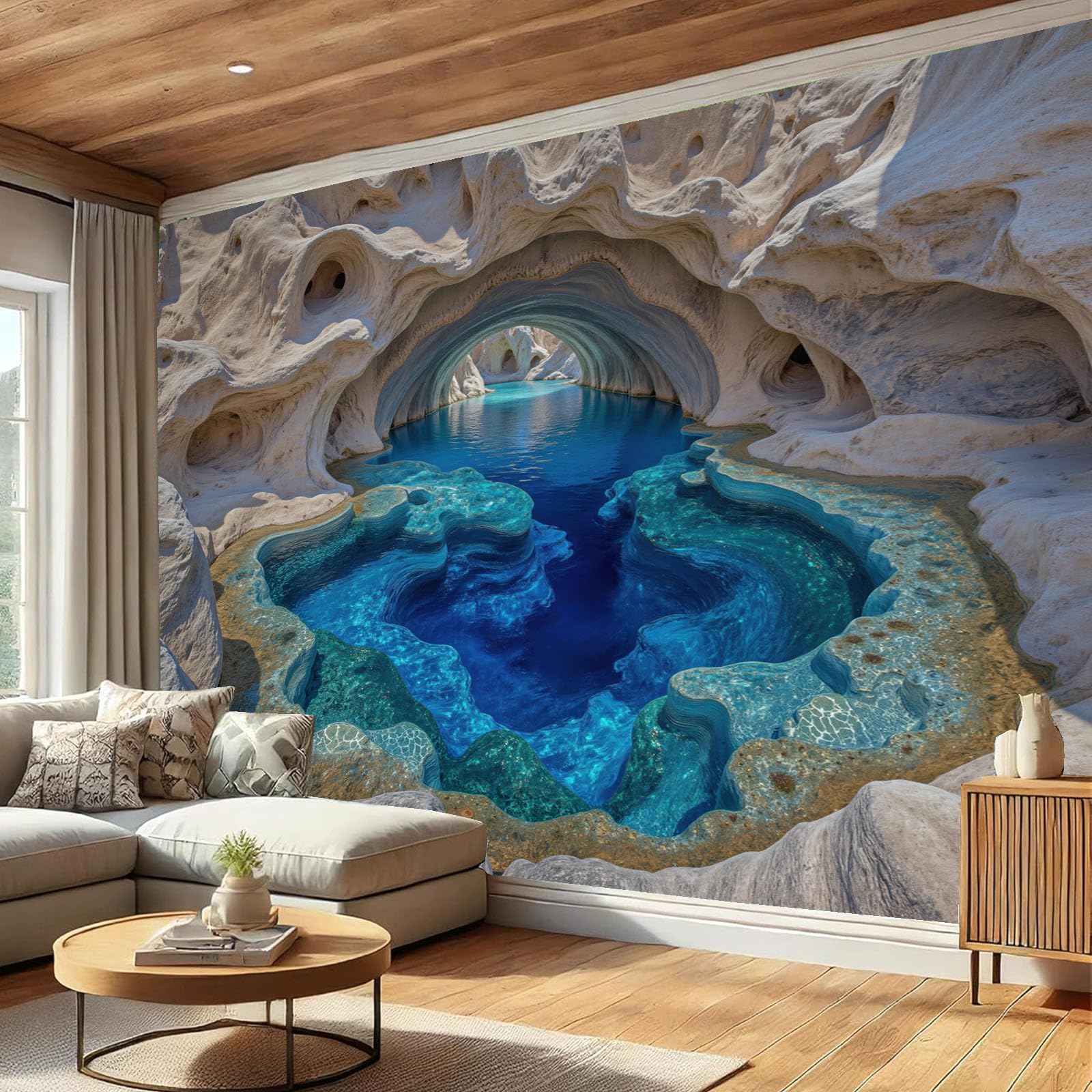 Tapisserie murale bleu haut de gamme papier peint intisse fantastique pour decoration chic