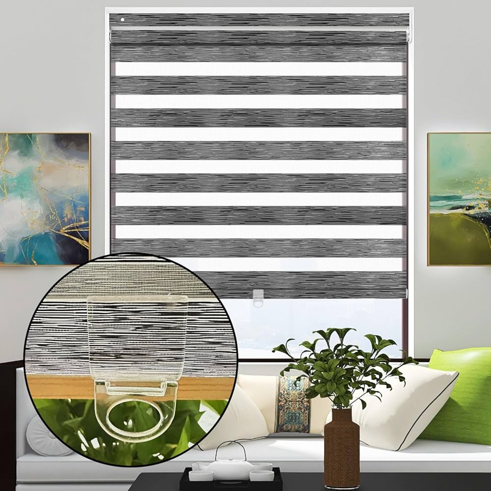 ブラインド s2 Custom Size Cordless Zebra Window Blinds and Shades Dual