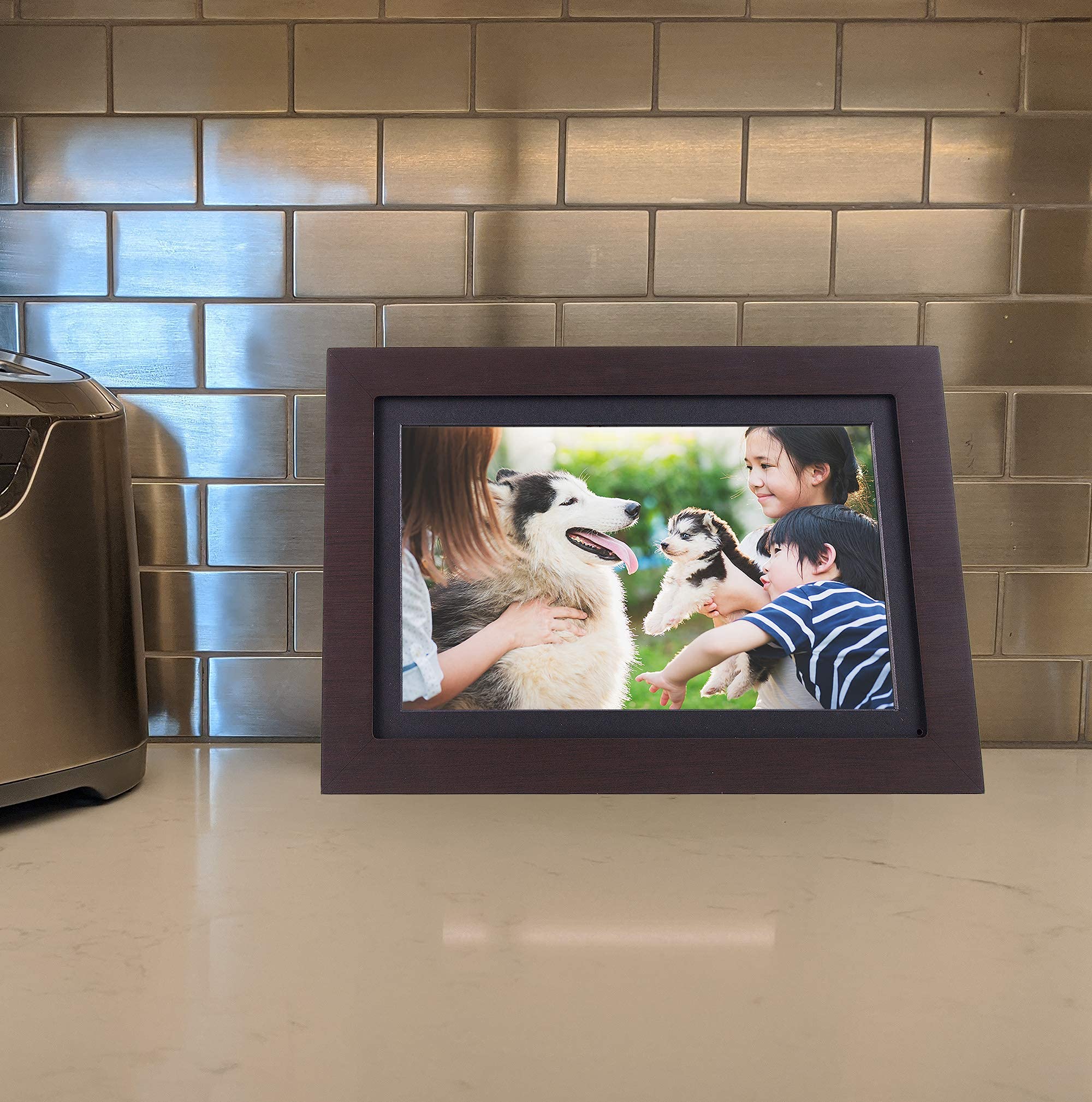 Brookstone PhotoShare 14” Smart Digital Picture Frame, Send Pics from