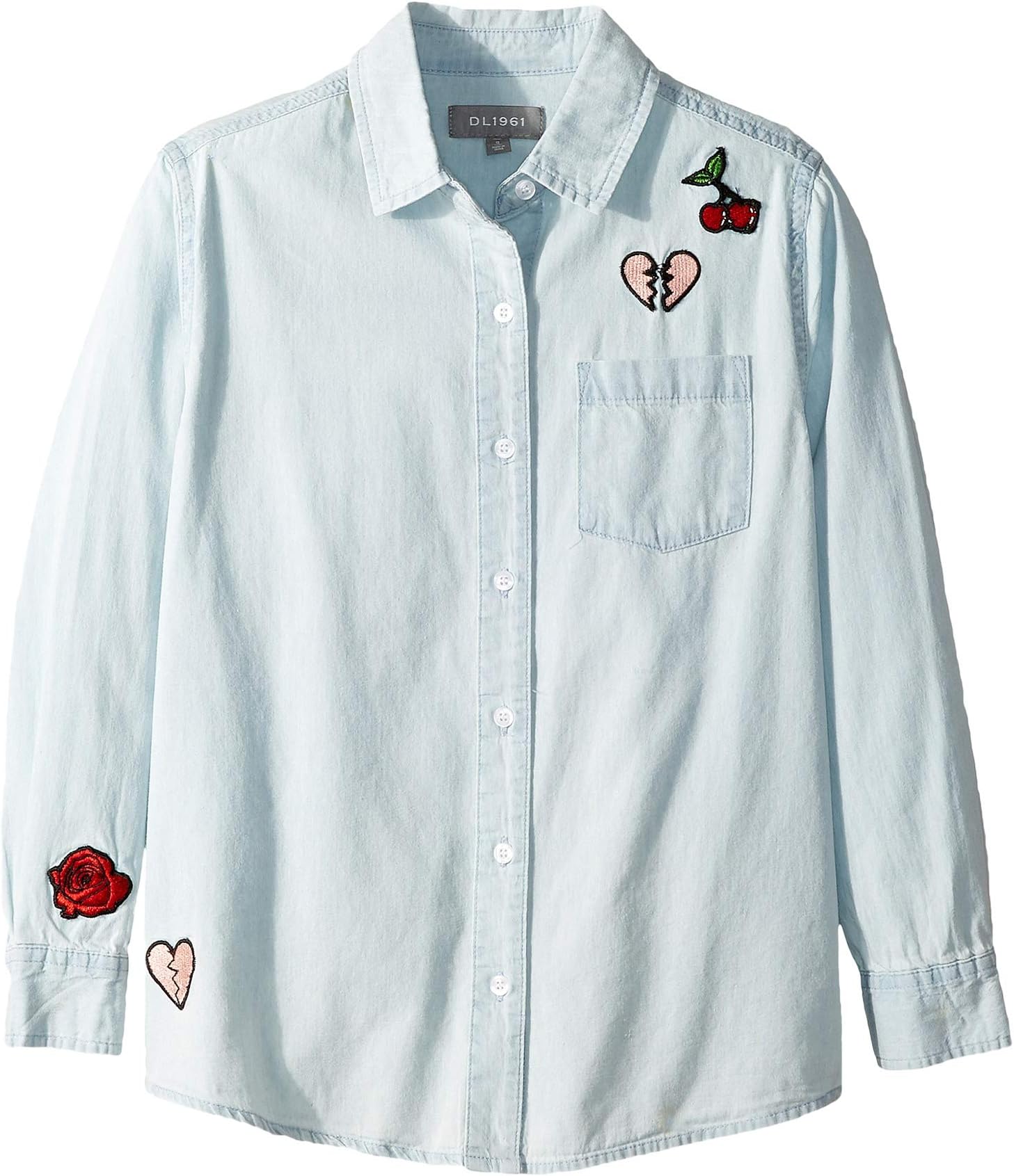 Olivia Chambray Shirt with Embroidery (Big Kids)