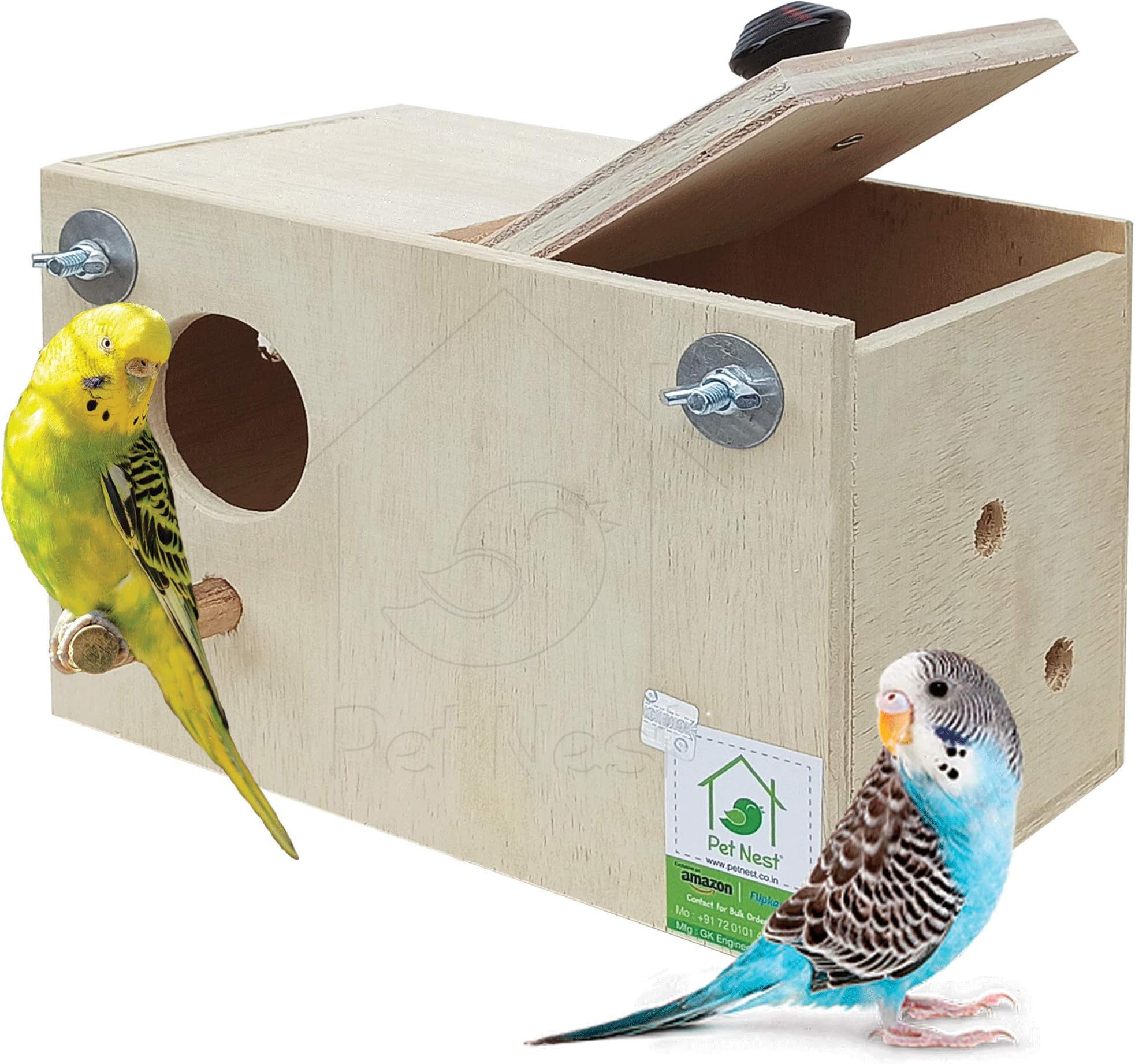 PetNest Standard Budgie Bird and Love Bird breeding nest Box