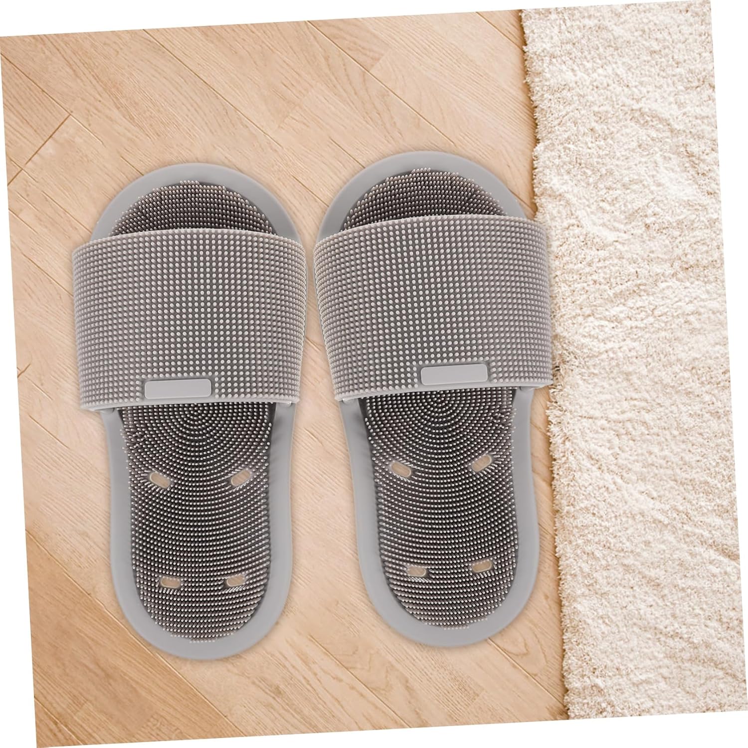 SECFOU 1 Pair Foot Massage Slippers with Non Slip Design Comfortable Bedroom Massage Shoes for Home and Dorm Use Promotes and Relaxation Easy to Clean and Maintain