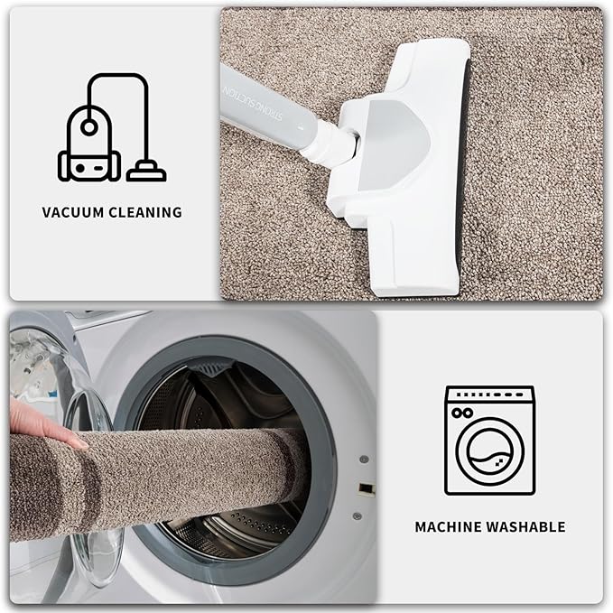 Tapete Antideslizante PURRUGS 60.96 x 91.44 cm, Lavable, Beige y Marrón Grisáceo miniatura 7