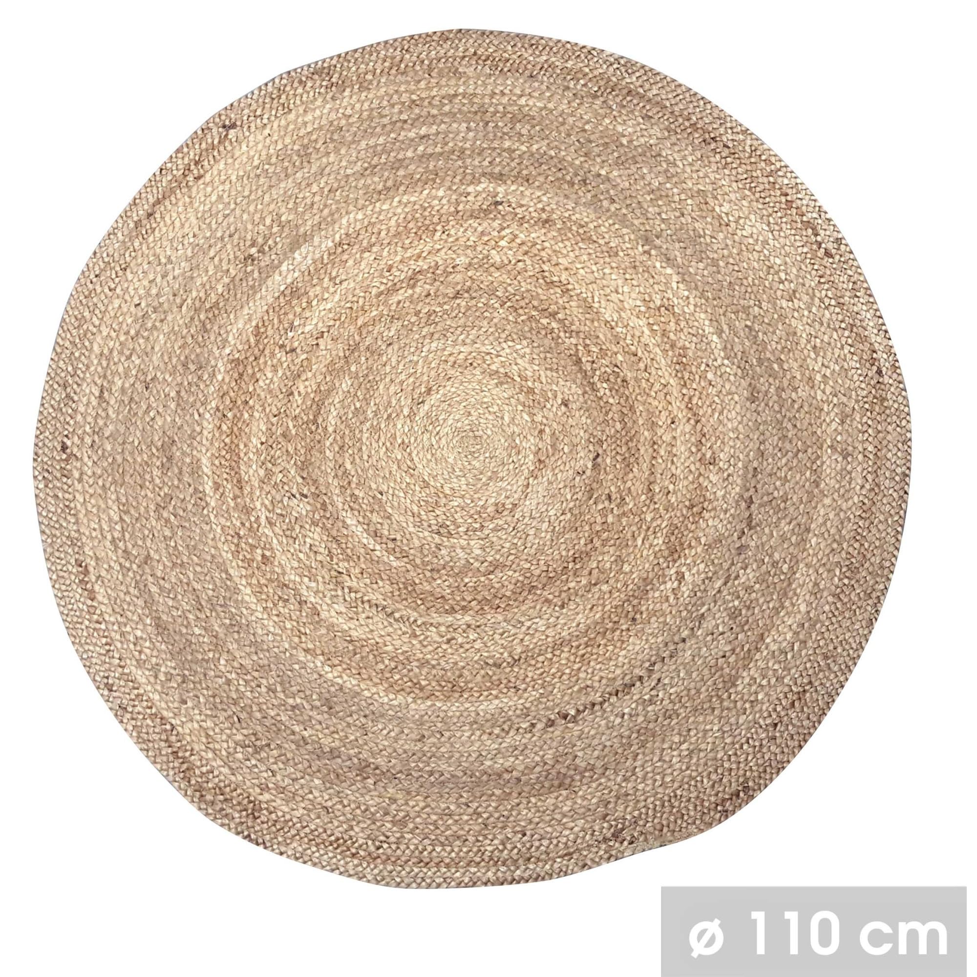 Alfombra Natural Living 100% Yute Natural DIAMETRO 110CM
