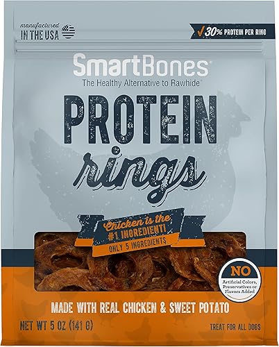 Miniatura 9 de SmartBones Anillos de proteína con salmón real y garbanzos, 5 onzas