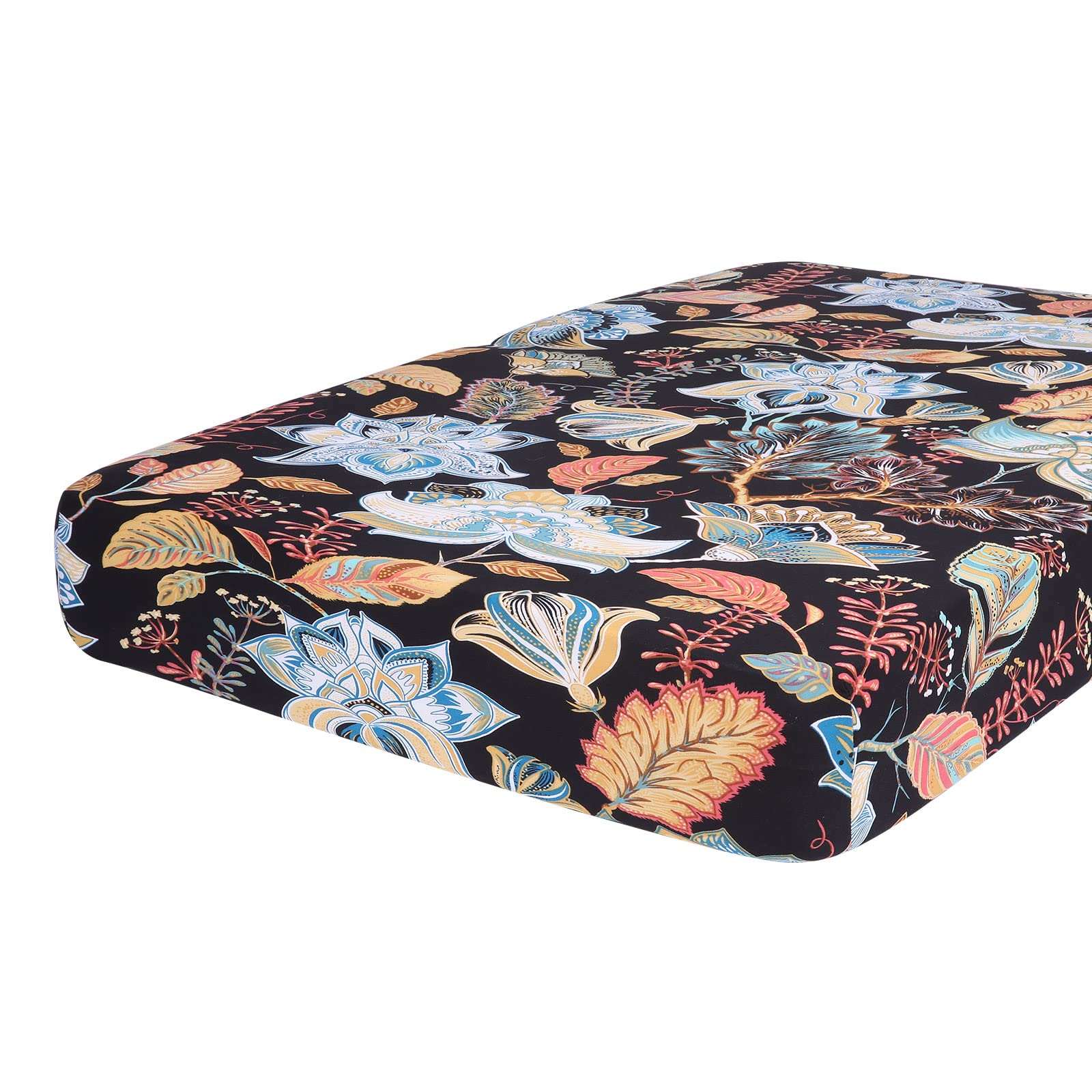 hyha Printed Couch Cushion Covers, Floral Magic Sofa Covers Washable for 3 Cushion Couch, Stretch Pattern Sofa Slipcovers with Elastic Bottom for Indoor and Outdoor(Large, Floral)