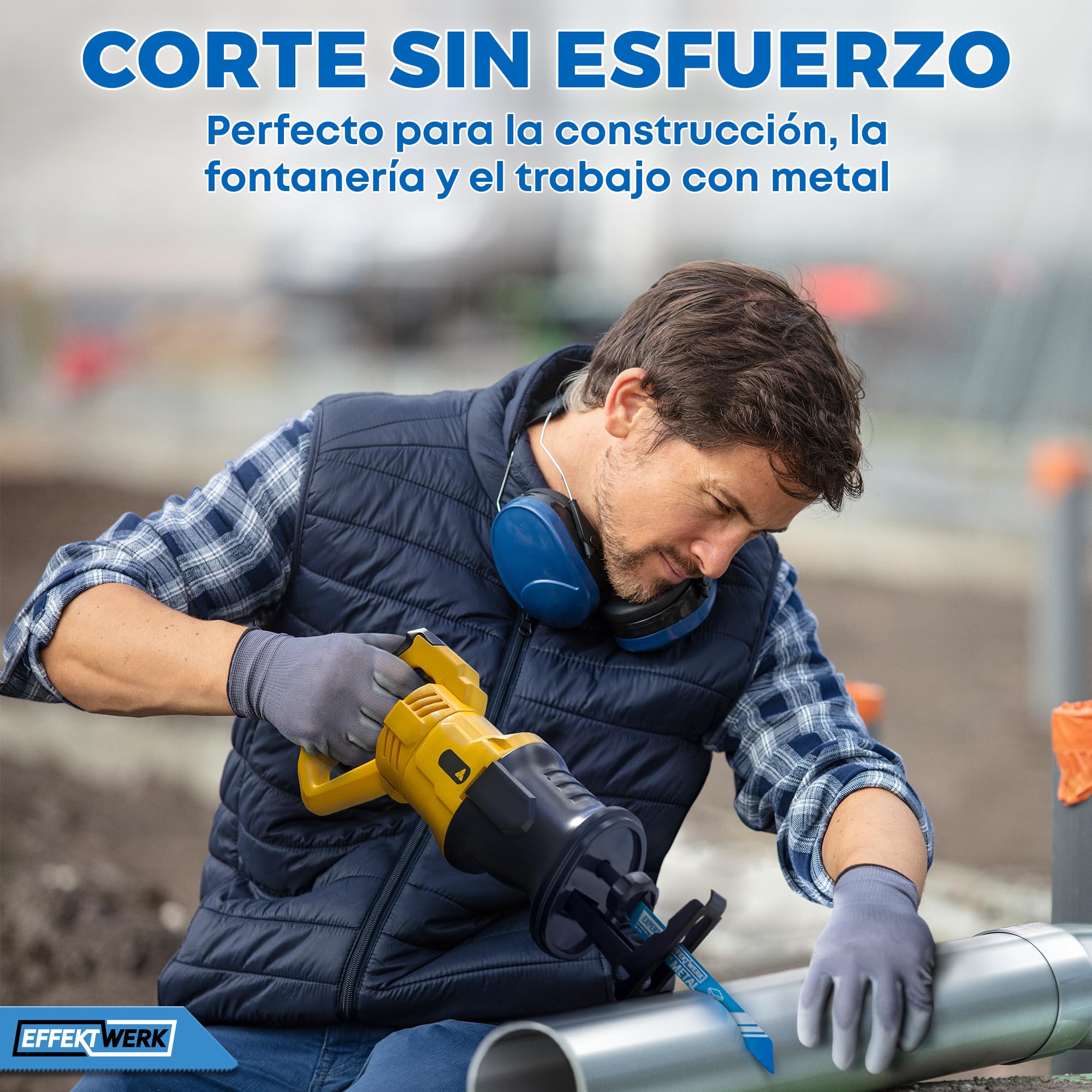 Hojas de sierra recíproca para metal - 5 piezas - Juego de hojas de sierra para cortar metal de 6"/150 mm - Hojas de sierra de acero bimetálico - 14 TPI (dientes por pulgada)