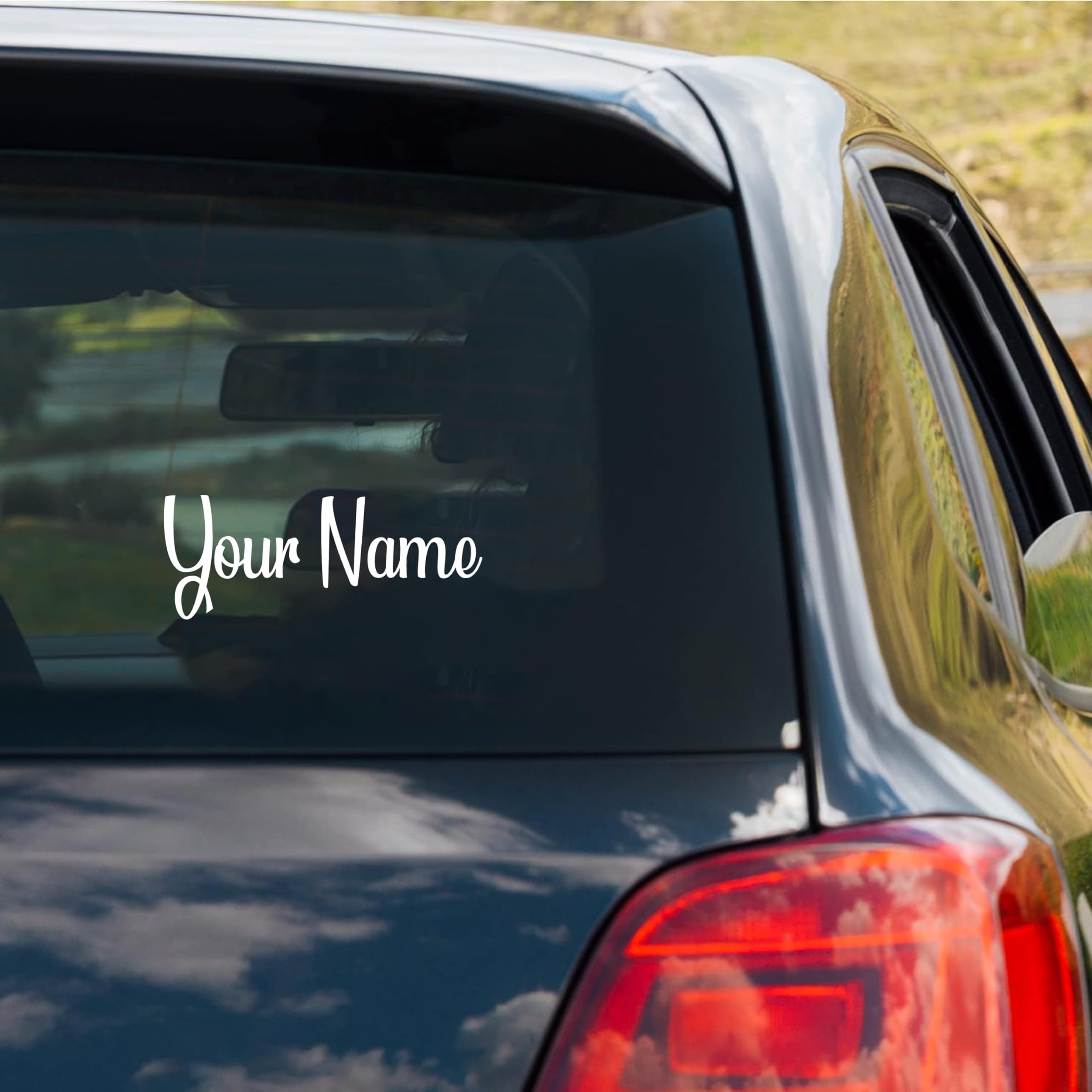 Design Your Own Custom Name Vinyl Lettering Decal Customized Car Stickers L x H 25 x 2.5 Cm (White)