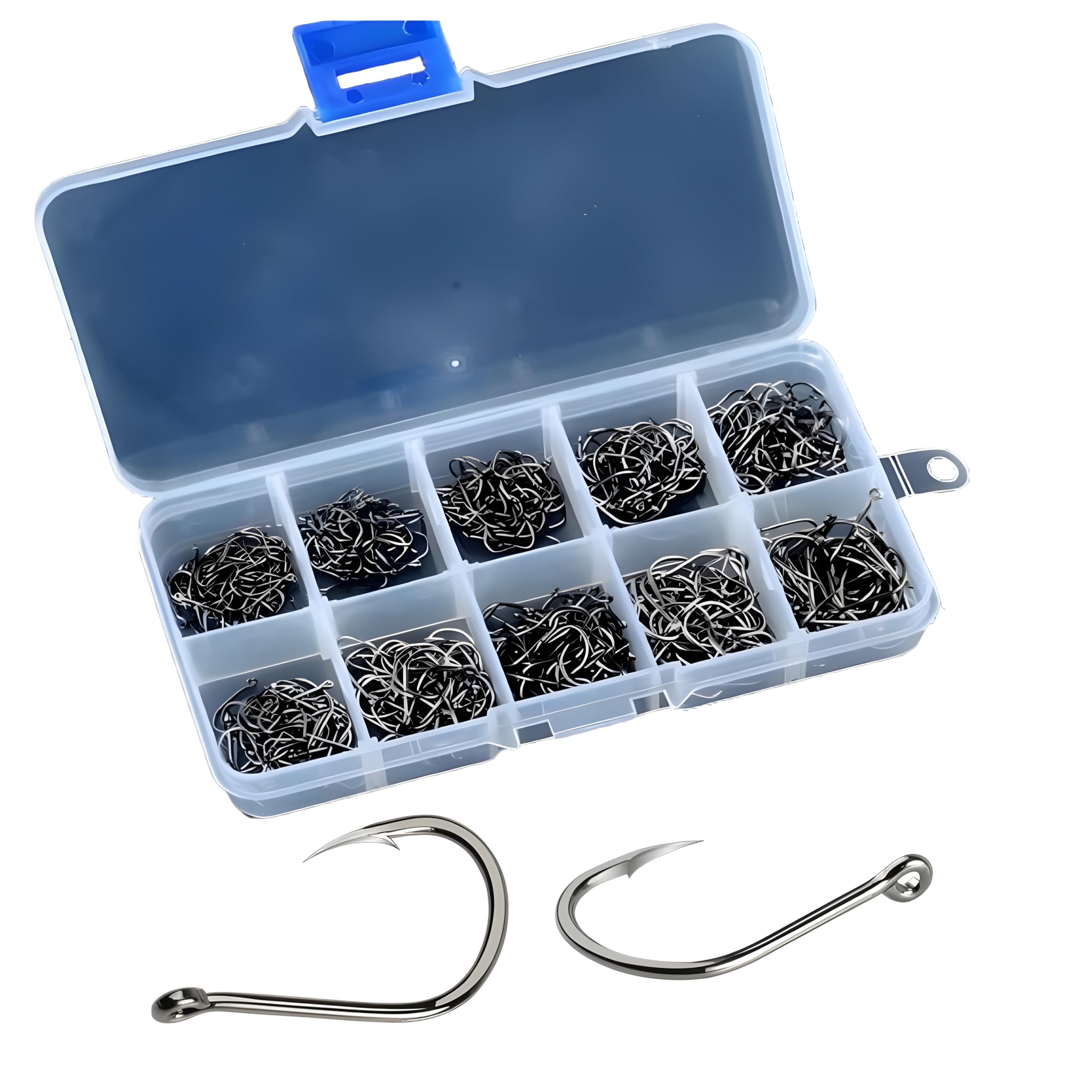 AAMEZING PRODUCTS 500Pcs Fishing Hooks 3#-12# Carp Single Fish Hook Set Fly Fishing Accessories Jig Sea Hooks-image-32