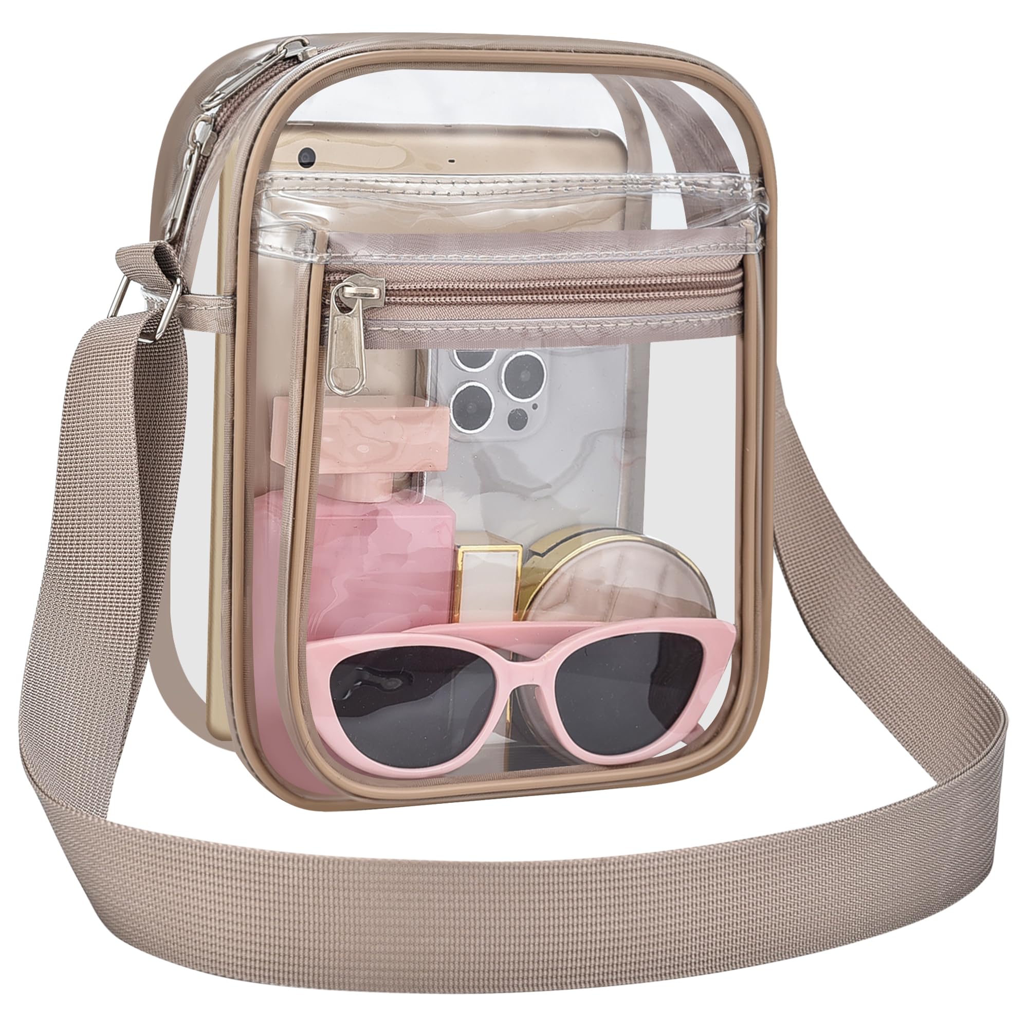Clear Messenger Bag for Work & Business Travel for Men & Women,Stadium Approved ，Cross-Body Shoulder Bag