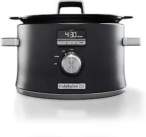 Calphalon Slow Cooker with Digital Timer and Programmable Controls, 5.3 Quarts, Stainless Steel