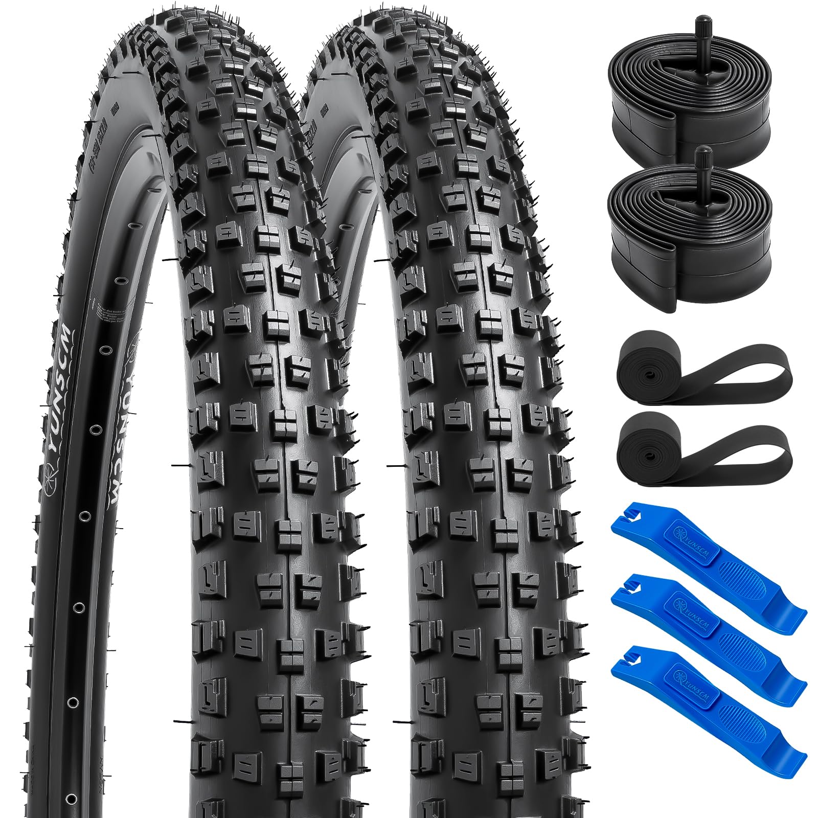 YunSCM 2er-Pack 60TPI Nylon Pannensicher 29 Zoll Reifen 29x2.60  