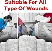 Vista 7 de Rollos de vendaje de gasa Kerlix - 4 1/2 pulgadas x 4,1 yardas, 6 capas - 6 paquetes estériles individuales - Absorción extra - Sin látex, vendaje