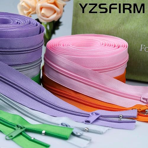 Miniatura 4 de Cinta de cremallera de nailon #5 para costura: YZSFIRM 10 yardas blancas por The Yard Cremalleras de bobina de nailon para manualidades de costura