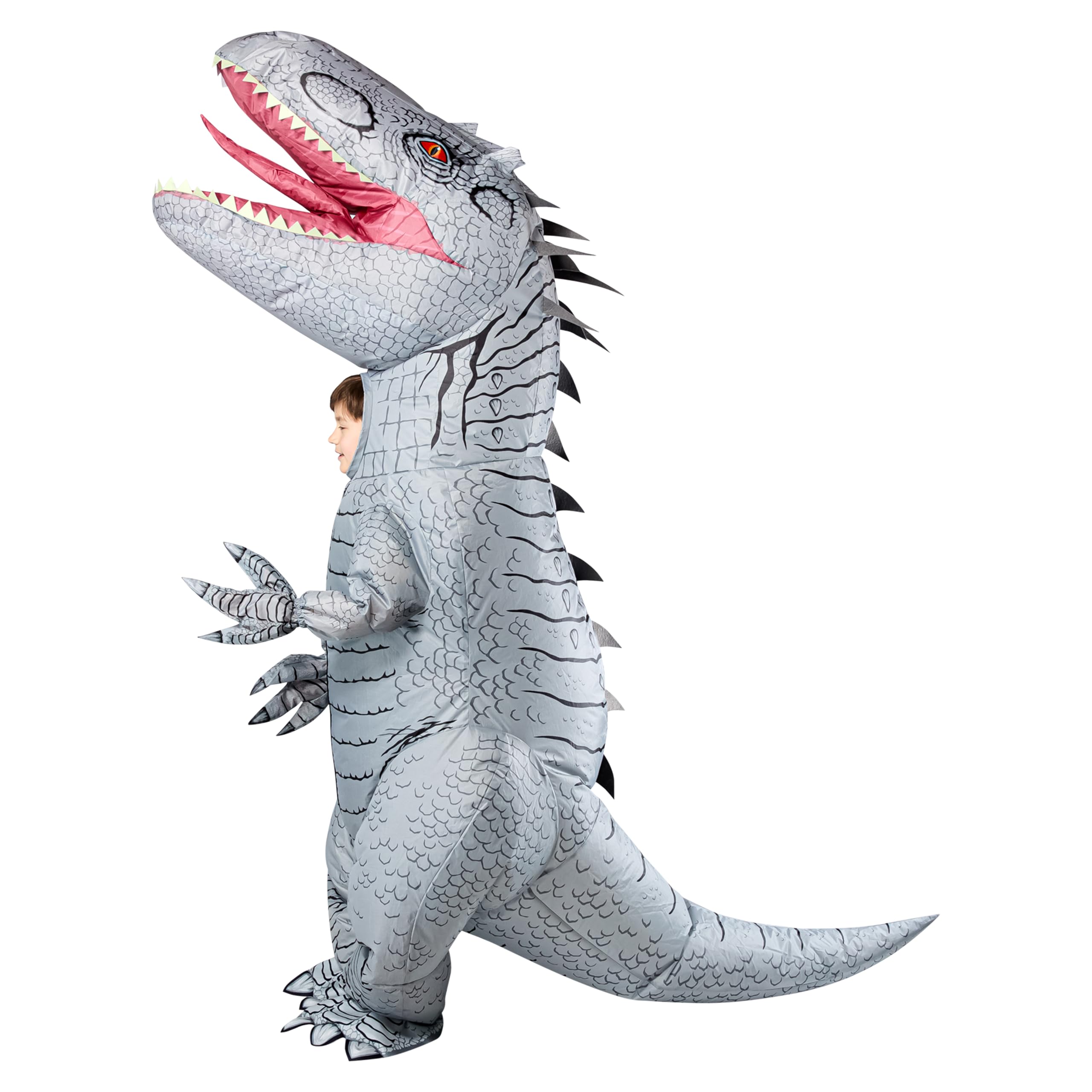 Rubies Fun - Disfraz inflable de Indominus Rex para niños con ventilador alimentado por pilas, talla única