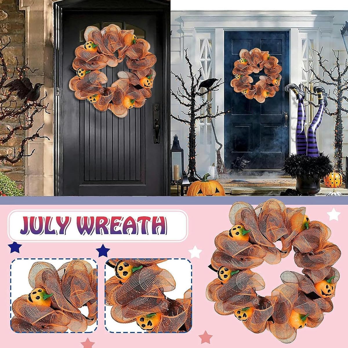 Ghirlanda di zucca da fattoria, ghirlanda artificiale, cartello di benvenuto, estate, primavera, autunno, autunno, decorazione per porta d'ingresso, ghirlanda di Natale, decorazione per esterni per po