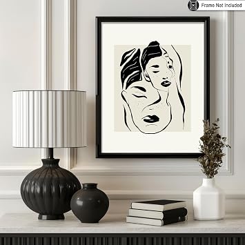 Poster Master Woman Poster - Retro Portrait Print - Fashion Art - Modern & Trendy Design - Fashionista Print - Chic Boho Decor - Minimal Design - Aesthetic Girl's Bedroom Decor - 8x10 UNFRAMED