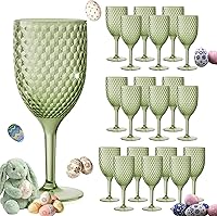 Vista 13 de 10 copas de vino de plástico de 13 onzas, copas acrílicas para tostar, vasos irrompibles para bar, fiesta, boda