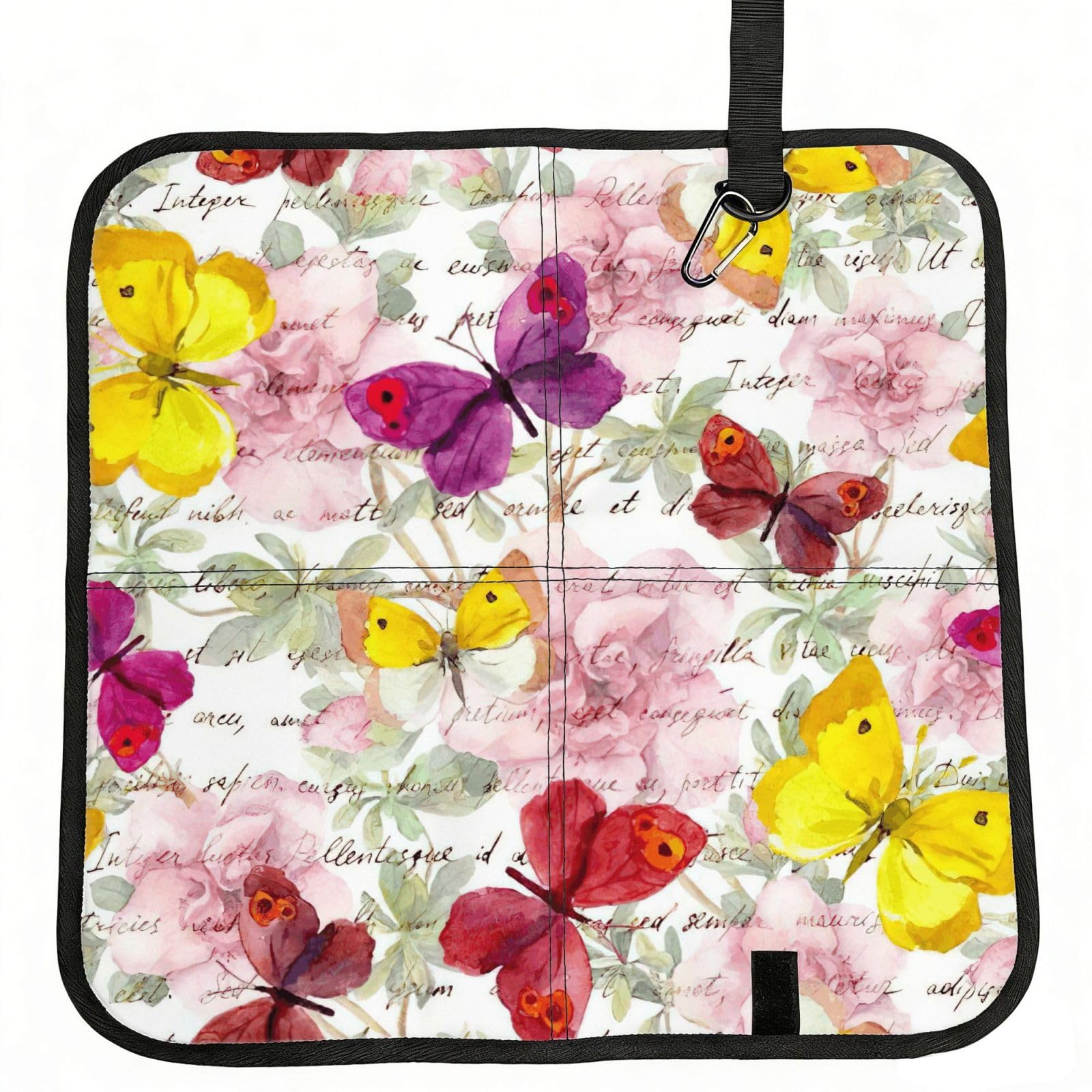 PPHGUT Butterfly Print Foldable Seat Cushion Waterproof Portable Chair Pad Travel Outdoor Picnic Camping