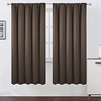 Vista 144 de LEMOMO Cortinas opacas de 42 x 84 pulgadas, juego de 2 paneles de cortinas con aislamiento térmico para oscurecer la habitación, cortinas