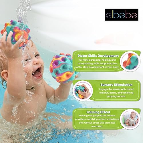 Miniatura 3 de Juguete redondo de silicona para la ansiedad  Juguete reutilizable para bebés y niños pequeños  Juguete sensorial multicolor para el desarrollo